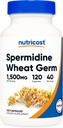Nutricost Spermidine Wheat Germ Extract Supplement, 1500mg Wheat Germ Extract, 120 Capsules - 15mg Equivalent Spermidine Per Serving, 40 Servings, Vegetarian and Non-GMO