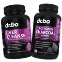 Nettoyer le foie et activer les capsules de charbon - Pilules pour la santé du foie avec artichaut, berbère, herbes curcuma - 1200mg Pilules de charbon de coco biologique pour l'essence d'estomac et le soutien au blottis