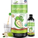 Herbal Goodness Soursop Graviola Liquid Drops 12 Fl Oz - 15X Strength Organic Guanábana Soursop Leaves Extract for Gut Health, Cell & Immune Support Serene Soursop Drops - Vegan, Non-GMO, Made in USA