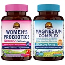 Vitalitown Probiotic + Magnesium Bundle (Pack von 2) | Frauen Probiotics (Item 1) & Magnesium Complex (Item 2) | 30 Probiotische Kapseln & 120 Magnesium Kapseln
