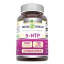 Erstaunliche Formeln 5-HTP (Hydroxytryptophan) Ergänzung | 100 Mg pro Servieren | Veggie Kapseln | Non-GMO | Gluten Free | Made in USA (1 Pack, 120 Count)