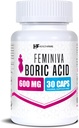 Santé Féminine Acide borique Suppositoires vaginales de 30 comtes de 600mg de soutien à la santé intime de 100% Pure de fabrication américaine