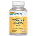 SOLARAY Vitamine E 400 UI (268mg), forme sèche - source naturelle, tocophérols mélangés Vitamine E - supplément antioxydant, SPM et soutien à la ménopause - garantie de 60 jours, laboratoire vérifié - 100 portion, 100 capsules