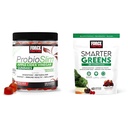 Force Factor ProbioSlim Apfel Apfel Apfel Apfelegar Gummis mit Bio, LactoSpore & Smarter Greens Superfood Chews, Greens und Superfoods mit Probiotics, Antioxidant