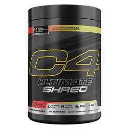 Cellucor C4 Ultimate Shred pré-entraînement poudre, supplément de métabolisme avec Cayenne Extract+300mg Caféine+TeaCrine+Dynamine - Cherry Limeade, 20 portions