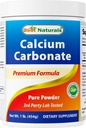 Meilleurs produits naturels en poudre de carbonate de calcium 1 livre - Classe alimentaire (16 OZ (paquet de 1))
