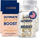 Moerie Hair Growth Supplement pour les femmes et les hommes - Peau et ongles Vitamines avec biotine, Q10 et minéraux - Pour le traitement de la perte de cheveux et de cheveux plus épais et plus complet - Système avancé de livraison de perles - 120 pilules