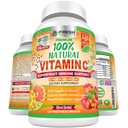 Soins de santé frais 100% Vitamine naturelle C - 500mg de Rose HIPS, Acerola Cherry & Camu Camu - Soutien immunitaire haute absorption, peau, articulations et collagène Booster avec agrumes Biflavonoïdes - 120 Capsules