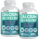 Suppléments de calcium 4-en-1 pour les femmes et les hommes - Calcium avec vitamine D3 K2 5000 UI, 601mg par portion pour le cœur, les os et les défenses du corps - Sans gluten, Vegan-Ami (240 ct)