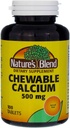 Mélange naturel de calcium à croquer 500 mg, 100 comprimés (paquet de 5)