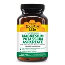 Pays Vie Cible Mins Magnésium Potassium Aspartate, 600mg/198mg, 90 comprimés, certifié sans gluten, certifié végétalien