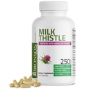 Thistle de lait Bronson Silymarin Marianum & Dandelion soutien de la santé du foie de racine, antioxydant, désintoxication, 250 capsules