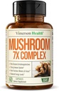 Potent Mushroom Complex mit Turkey Tail, Lions Mane Extract, Shiitake Pilze, Reishi, Cordyceps, Maitake, Chaga & More – 7-in-1 Pilz-Ergänzung für psychische Klarheit, natürliche Energie & Fokus