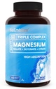 BioEmblem Triple Magnésium Complexe de 300mg de Magnésium Glycinate, Malate, & Citrate pour les muscles, les nerfs et l'énergie