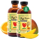 ENFANT L'Essentials Enfants Multivitamines et Minéraux - Vitamines pour enfants, Multivitamines liquides pour tout-petit et bébé - Orange naturelle et mangue, 8 Fl Oz (paquet de 2)