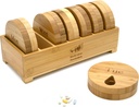 Organisateur hebdomadaire de pilules e-Pill Bamboo, boîte à pilules de 7 jours pour comprimés, vitamines ou suppléments