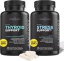 Livingood Daily Thyroïde Support Bundle - Supplément complet Thyroïde Plus Adrénal et Cortisol Support