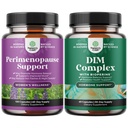 Ensemble de complément périménopausique complet pour les femmes avec racine de Maca Vitex Berry & noir Cohosh et supplément DIM pur avec bioperine - Complexe de testostérone Diindolylméthane avec fleurs de brocoli