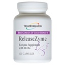 TRANSFORMATION THE GENESIS OF GOOD HEALTH Enzymes ReleaseZyme Blend Supplement with Natural Herbs, Advanced Digestive Support Formula with Protease, Helps Break Down Proteins, Plant Based Enzymes, 100