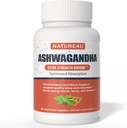Ashwagandha 6000mg Résistance maximale, Absorption optimisée avec la racine de poivre noir et de gingembre, Adaptogène naturel Mood & Stress Support, Sleep & Energy Support, 30 Capsules Vegan 1 mois