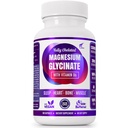 Magnésium Glycinate avec la vitamine B6 Recherche prouvée pour améliorer l'absorption, 1350mg Entièrement chélaté - Supports Sommeil, Stress Relief, Énergie, Crampes musculaires - Sans gluten, Non OGM, 180 Capsules Vegan