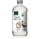 Huile MCT biologique de force naturelle – Bouteille en verre pur – Fabriquée à partir d'huile de coco vierge pressée 100% Cold + Certifiée Keto, Paleo, Kosher, Vegan & Non-OGM – Laboratoire testé pour la qualité et la pureté - 16 Once