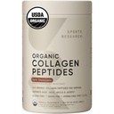 Recherche sportive Poudre de collagène biologique - Protéine de collagène de type I et III hydrolysée - USDA Organique, sans gluten, source durable - Chocolat noir - 30 portions