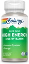 SOLARAY Une fois par jour haute énergie multivitamine, sans fer, système immunitaire et soutien énergétique, aliments entiers et ingrédients de base à base de plantes, hommes et femmes, multivitamines, 60 portions, 60 VegCaps
