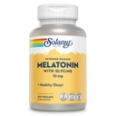 SOLARAY Mélatonine 10mg avec Glycine - libération prolongée, aide au sommeil saine et support de relaxation calmante - laboratoire vérifié, végétalien, sans gluten, garantie de 60 jours - 100 portions, 100 VegCaps