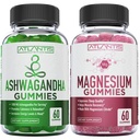 Ashwagandha & Gommies de magnésium pour l'amélioration du sommeil et des fonctions du corps renforcé. Ashwagandha stimule l'humeur et l'énergie - Magnésium aide à récupérer les muscles et soulage les crampes - végétalien