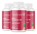 Celebrate Vitamine Multi-Complete Chewables, 60mg Eisen – Tägliche Bariatric Multivitamin für Sleeve Gastrectomy & Magen Bypass Surgery Patienten – Essential Vitamins & Minerals - Tropical (180 Tabletten)