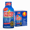 Vitamin Energy B12 11.000% Extra Strength Energy Shot Açaí Pomegranate 4 Pack, 260mg Natural Caffeine, B12 & B6, Nootropic Focus, Vitalität, Zero Sugar, Gluten-Free, Vegan, Kosher, 1.93 fl oz