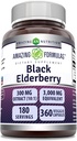 Erstaunliche Formeln Sambucus Black Elderberry | 300 Mg Extract 10:1 (3000 Mg gleichwertig) | Veggie Capsules | Non-GMO | Gluten-Free | Made in USA (1 Pack, 360 Count)