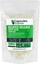 XPRS Nutra Delayed Release Size 2 Empty Capsules - 100 Count Clear Empty Vegan Capsules - Vegetarian Pills - DIY Vegetable Capsule Filling - Fillable Veggie Gel Caps for Do-It-Yourself Supplements