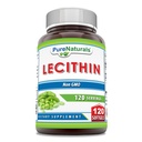 Pure Naturals Lécithine 1200 mg softgels Supplement : haute puissance : non-OGM : sans gluten (compte 120)