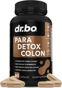 Colon Cleanse Pills Body Detox - Nettoyeur de garde intestinal pour l'estomac - Natural Weight Flush Cleaner Compilation Complex, Femmes Hommes Enfants, Herbal Wormwood Noir Noyer Clove - Gut Loss Capsules de santé