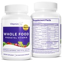 Vitamines prénatales (120 capsules) Soutien naturel à la santé maternelle et foetale, multivitamines prénatales pour les femmes avec Choline, Vitamines B et plus, Vegan, Pas de soja, Gluten ou Lait
