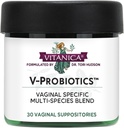 Vitanica V-Probiotiques - Probiotiques pour les femmes - Suppositories vaginales avec Lactobacillus Rhamnosus, Gasseri et plus - Supplément santé des femmes - Lady - 30 Suppositories vaginales