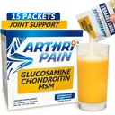 Arthripain – Supplément de réparation de cartilage – Jus d'articulation testé cliniquement – Support de soulagement du ligament – Glucosamine Chondroitin MSM – Traitement du genou swollen – Sans sucre – Fabriqué aux États-Unis - 15ct