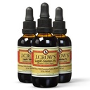 Solution d'iode de J.CROW'S® Lugol 2 % 2 oz (3 bouteilles) – Iodine et iode de potassium de qualité supérieure, extrait naturel de saumure liquide, gluten et sans alcool, sans expire