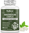 Complexe de chélate de glycine de magnésium avec chélate de glycine de magnésium d'Albion, vitamine B6 et biopérine pour les os, les muscles, le sommeil naturel, la fonction nerveuse, booster le cerveau