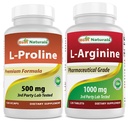 Best Naturals L-proline 500 mg & L-Arginin 1000 mg