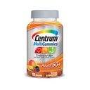 Gummy multivitamine centrum pour adultes 50 Plus, Assortiment de saveur, Fruit, 120 Comte