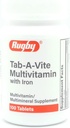 Rugby Laboratories Tab-A-Vite Multivitamin mit Eisen Multimineral Supplement Vitamin A, C, D Thiamin Riboflavin Niacin Folate Pantothensäure 100 Tabletten (Pack von 1)