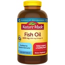 Huile de poisson de nature Omega 3 suppléments, 1000mg Softgels, Omega 3 huile de poisson pour un soutien cardiaque sain, 320 Softgels, 160 jours d'approvisionnement