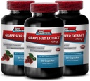 Proanthocyanidines oligomériques - Extrait de graines de raisins - Capsules d'extrait de graines de raisins - Capsules d'extrait de graines de raisins - Supplément de graines de raisins - Resvératrol de graines de raisins - Prévenir la haute pression - 3B 90 Capsules