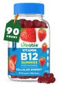 Vitamine B12 sans sucre biologique Gommies de 1000 mcg. Grande dégustation de Vitamines B12 Gommies d'énergie, d'humeur et de métabolisme Soutien B 12 Gommies de vitamines pour les hommes, les femmes, les adultes