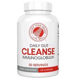 Nettoyer la fougère en argent - Gut quotidien - 1 bouteille - 120 capsules - 30 jours d'approvisionnement - Immunoglobuline G, A & M -(IgG, IGA, IgM) - Postbiotique