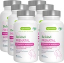 Igennus Méthylé Multivitamine prénatale pour les femmes, Folate pour MTHFR, Haute absorption, Pure et propre, Fer doux, Choline, Calcium et magnésium, Vitamines de grossesse végane, Halal, Non-OGM, 60 comprimés x 6