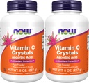 Suppléments, poudre de cristaux de vitamine C (acide ascorbique), protection antioxydante*, 8-Ounce (paquet de 2)